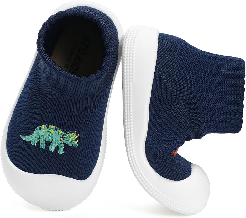 STQ Baby Socks Shoes Toddler Wide Toe Box Non-Slip Slippers Infant Walking Shoe Soft Baby Boys Girls Lightweight Sneakers