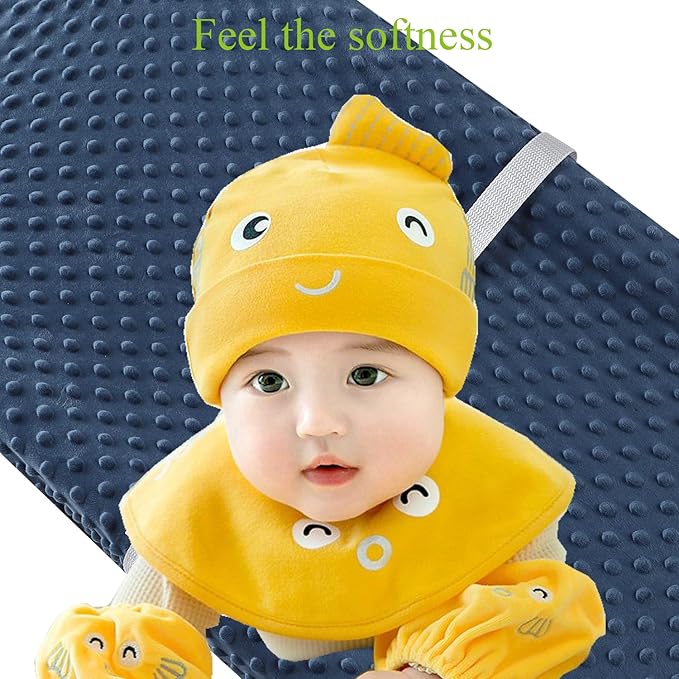 Dot Changing Pad Cover for Baby Boy and Girl 2 Pack Set Ultra Soft Solid Navy and Grey