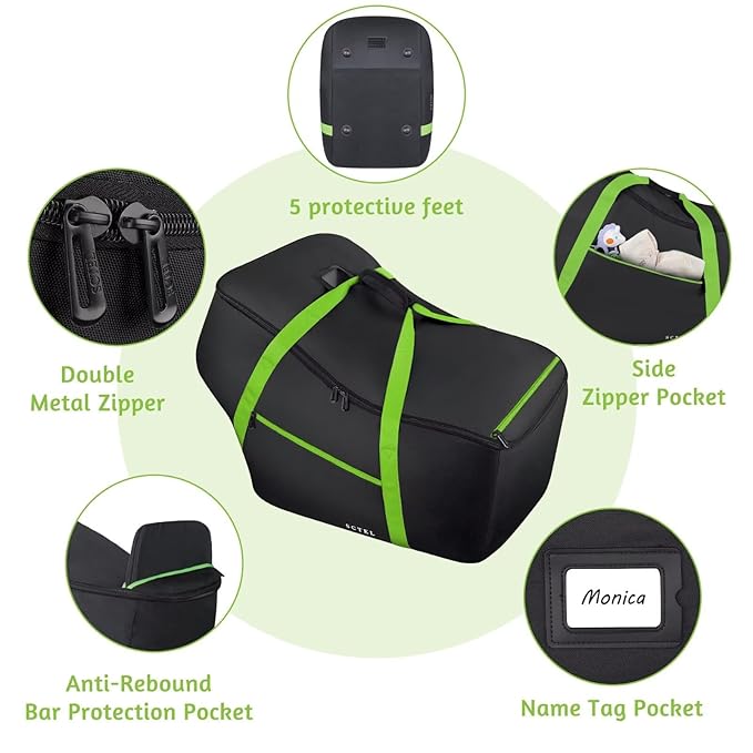 Infant Car Seat Travel Bag - Fits Infant Car Seats with Anti-Rebound Bar Base, Car Seat Storage Bag, Car Seat Carrier for Airport, Water Dirt Tear Resistant, Baby Essentials