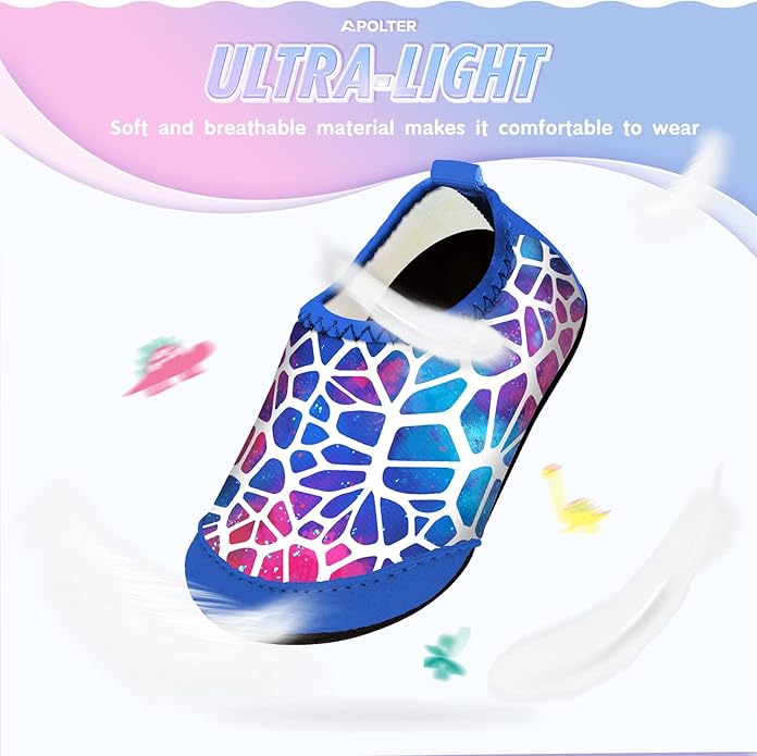 Baby Boys and Girls Swim Water Shoes Barefoot Aqua Socks Non-Slip for Beach Pool Toddler Kids
