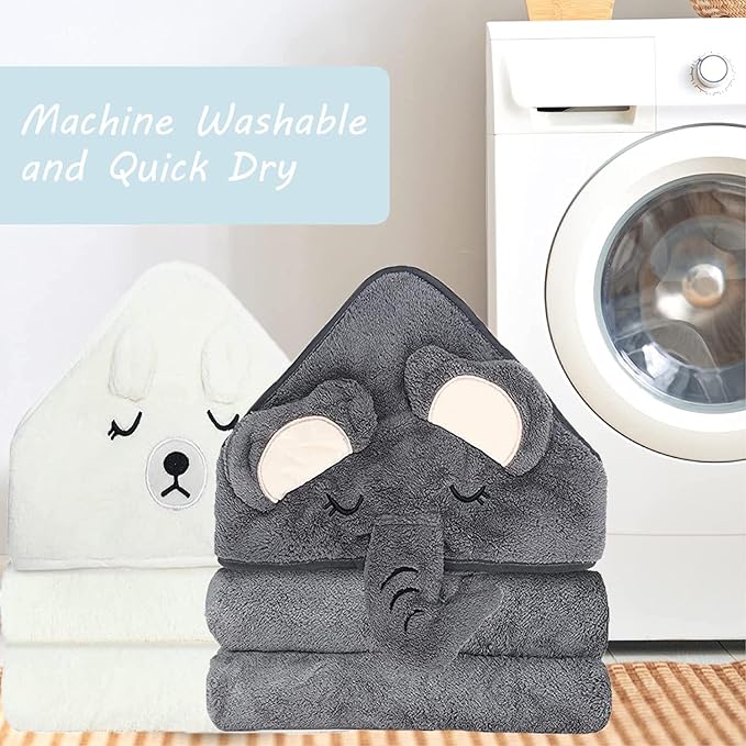 Hooded Baby Towels - Premium Ultra Soft Organic Baby Bath Towel – Absorbent and Hypoallergenic Towels for Baby Boy Girl, Toddler, Newborn Essentials (1 Pack Bear)