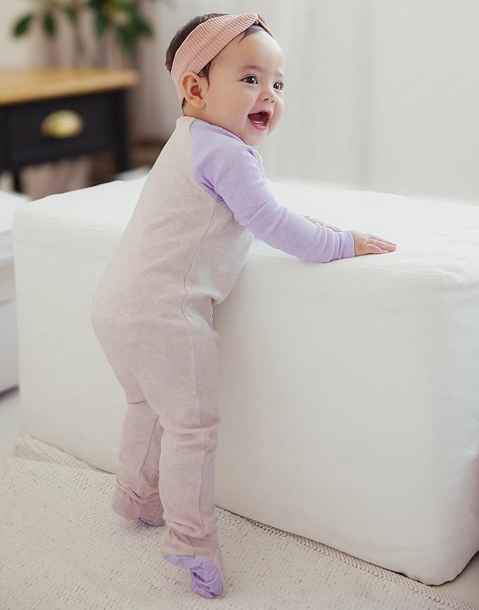 VAENAIT BABY Infant Toddler Boys Girls Modal Cotton Footed Pajamas One-Piece Romper Sleep and Play 0M-2T