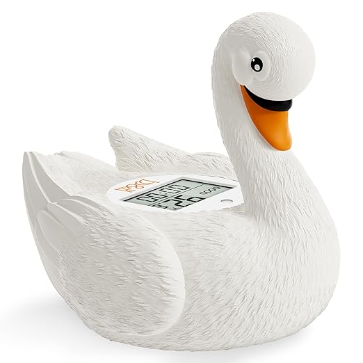 b&h Baby Bath Thermometer, Swan Digital Infant Bathtub Thermometer - Reliable Temperature Readings - Easy to Read Screen - Waterproof, Safe Floats in Water Toy, Newborn Must Haves