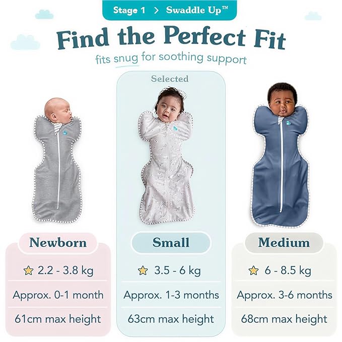 Love to Dream Swaddle Up Viscose from Bamboo, Arms Up Position, Soft and Sustainable Bamboo Fabric, Versatile Wearable Blanket, 1.0 TOG (20-24°C) Ideal for Moderate Temps, Boats Mist, Small 8-13 lbs