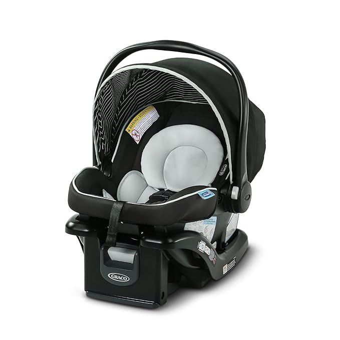 Graco SnugRide Lite LX Infant Car Seat, Lightweight Rear-Facing Seat for Babies 4–30 lb, 4-Position Adjustable Base, LATCH Installation & ProtectPlus Engineered, Studio