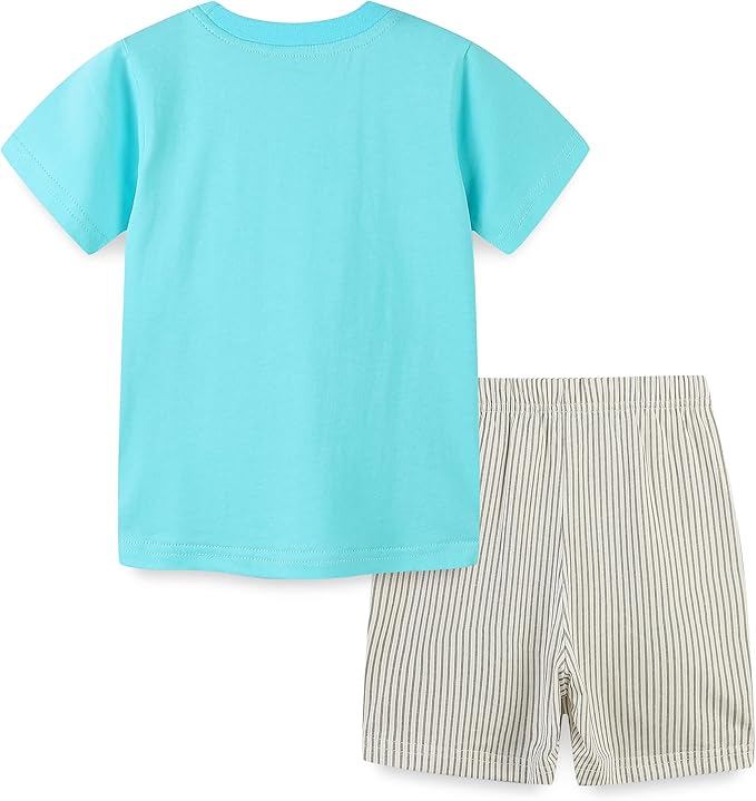 Baby Toddler Boy's Cotton Short Sleeve Tshirt and Short Set