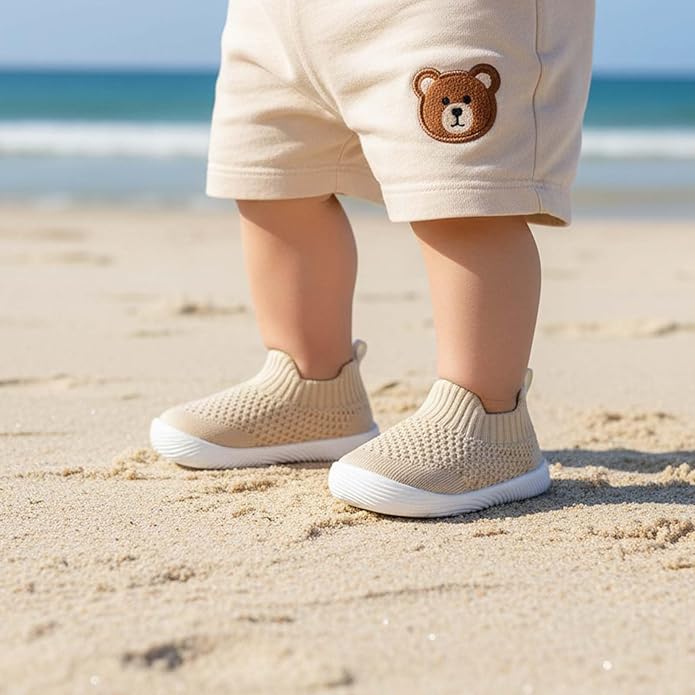 MORENDL Baby Toddler Walking Socks Non-Slip Breathable Unisex Casual Sneakers