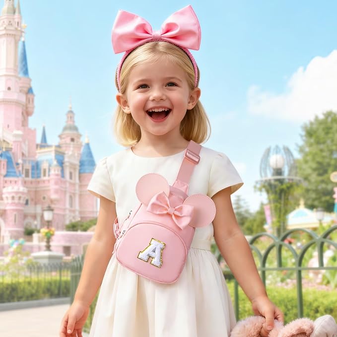 YOOLIFE Birthday Gifts for 2 3 4 5 6 7 8 Year Old Girls Kids, Initial Fanny Pack Small Sling Bag for Girls, Toddler Crossbody Purse Bag for little Girl Purse, Personalized Gifts for Girl, Pink (E)