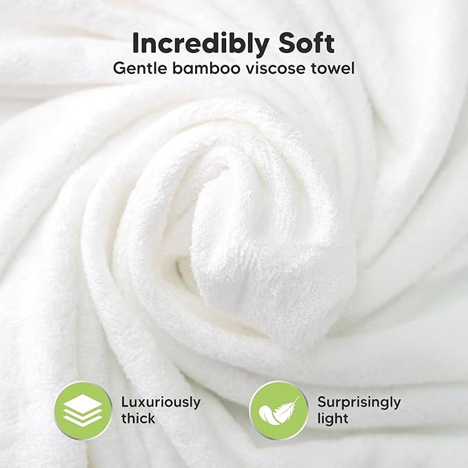 KeaBabies Hooded Baby Towel for Newborn - Viscose Derived from Bamboo Large Baby Bath Towels with Hood for Boys, Girls, Toddler, Extra Absorbent & Soft Newborn Bath Essentials (Dinos, Petite)
