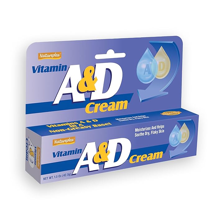 Natureplex A&D Cream 1.5 oz - For Diaper Rash and Skin Irritation, Healing Cream for Dry and Cracking Skin, Formulated With Vitamin A and D - Made in USA