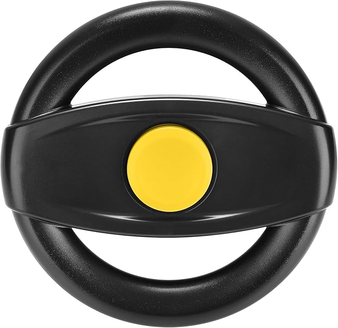 Accmor Stroller Steering Wheel Toy, Pretend Driving Simulated Steering Wheel for Stroller Shopping Carts Universal Detachable Funny Toy Attachment Accessories