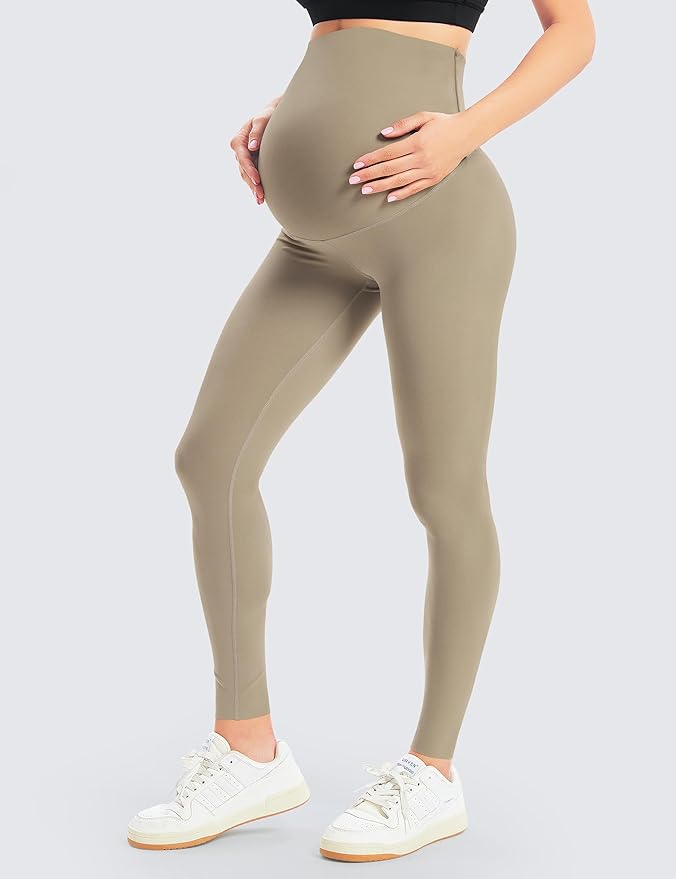 BONVIGOR Women's Maternity Leggings Over The Belly Bump Workout Full Length Leggings Running Active Yoga Pants