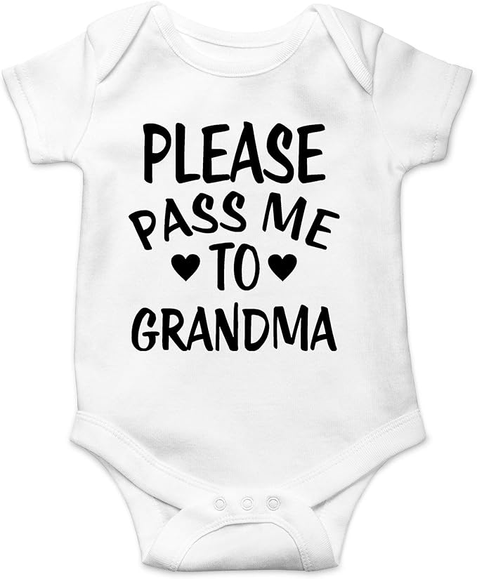 CBTwear Please Pass Me To Grandma Baby Bodysuit Funny Infant Outfit Cute Newborn Clothes Unisex Romper