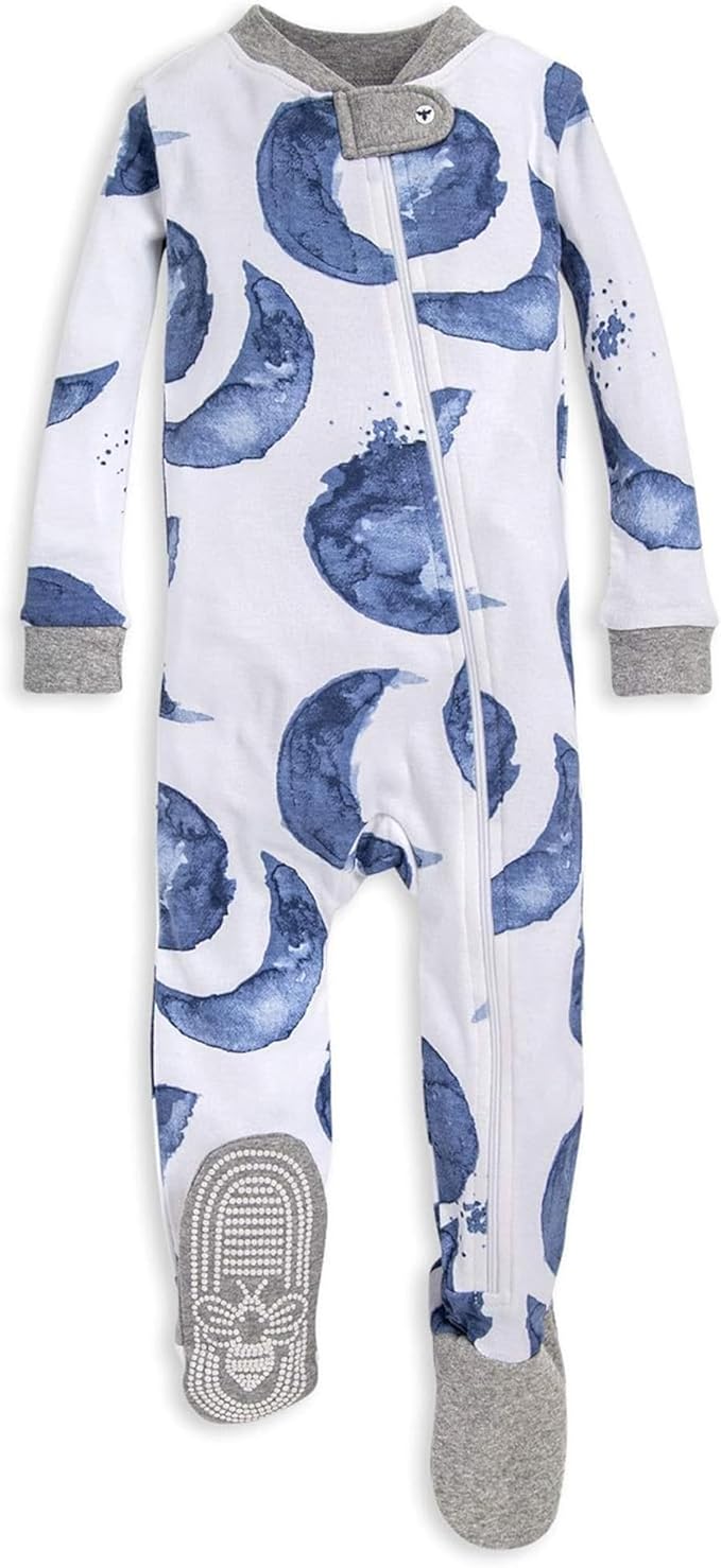 Burt's Bees Baby baby-boys Sleeper Pjs, 100% Organic Cotton, One-piece Footie, Zip Up Jumpsuit, Snug Fit Pajamas