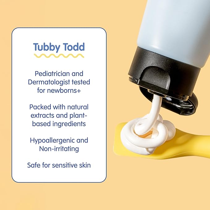 TUBBY TODD Sweet Cheeks Diaper Paste - Diaper Rash Cream with 14% Zinc Oxide - Hypoallergenic - For Soothing and Protecting Sensitive Skin - 4 Pack, 4oz & 7.9oz