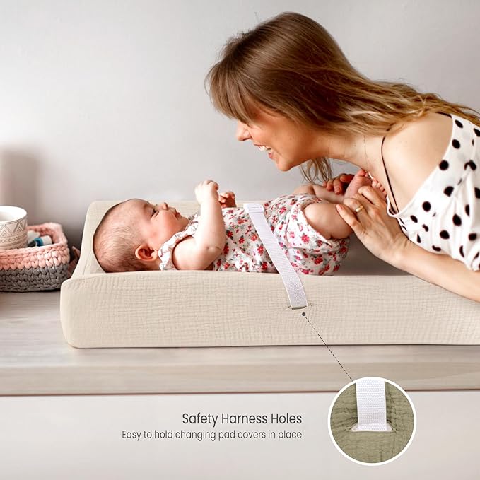lulumoon Muslin Changing Pad Cover: Baby Diaper Changing Table Pad Cover - Changing Pad Sheets for Girls Boys