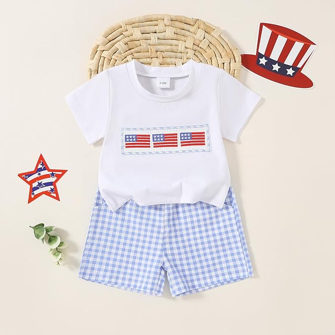 Yvowming 0-4T Toddler Baby Boy Clothes Kids Summer Truck Print T Shirt Short Set with Pockets