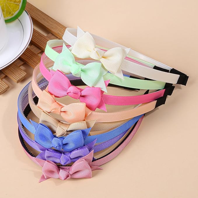 XIMA Baby Girls Headbands with Bows,Cute Ribbon Hair Bows Head Band for Teens Toddlers Kids Children Pack of 15-B