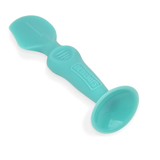 Dr. Talbot's Diaper Cream Brush for Babies - Diaper Rash Cream Applicator with Suction Base and Hygienic Case - Mini Size - Aqua Blue, (Pack of 2)