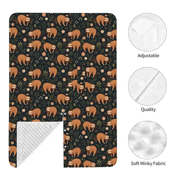 Funny Hanging Sloth Baby Car Seat Canopy Nursing Cover for Newborn Car Seat Breastfeeding Covers Blanket Newborn Shower Gift