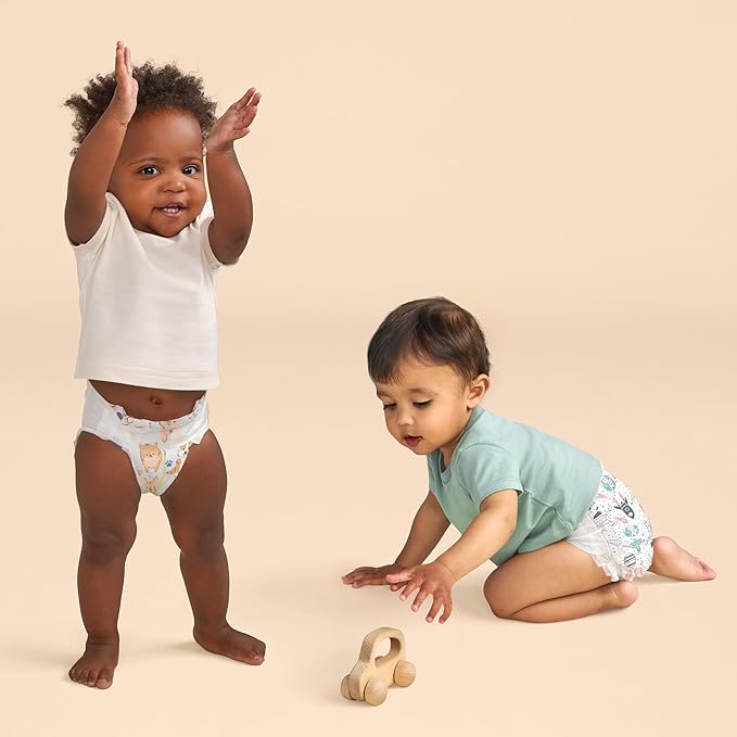 The Honest Company Comfort Dry Disposable Diapers for Sensitive Skin, Hypoallergenic, Fragrance-Free, Space Travel + It's a Pawty, Club Box, Size 3 (16-28 lbs), 62 Count