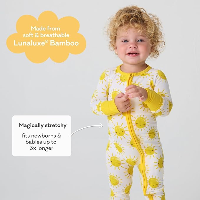 Little Sleepies Pajamas for Baby Boys & Girls, Viscose from Bamboo Baby Pajamas, Preemie & Newborn Sleepers, 2-Way Zipper PJs