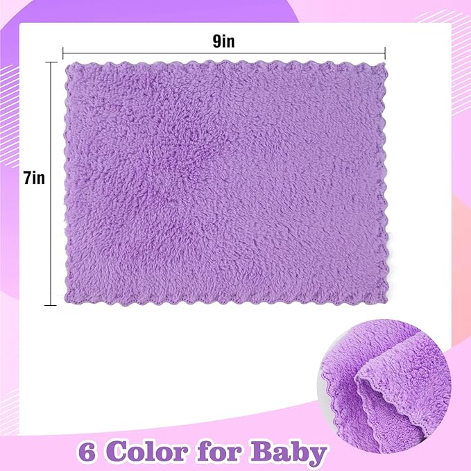 24 Pack Baby Washcloths, Multicolor Microfiber Coral Fleece, 7" X 9", Ultra Soft and Absorbent Baby Washcloths for Newborns and Toddlers, Gentle for Sensitive Skin