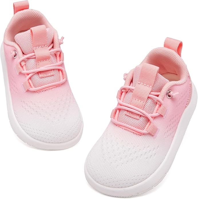 MORENDL Wide Toddler Shoes Baby Walking Shoes Girls Boys Zero Drop Minimalist Sneakers Slip On Tennis Shoe Breathable Naturally Flexible