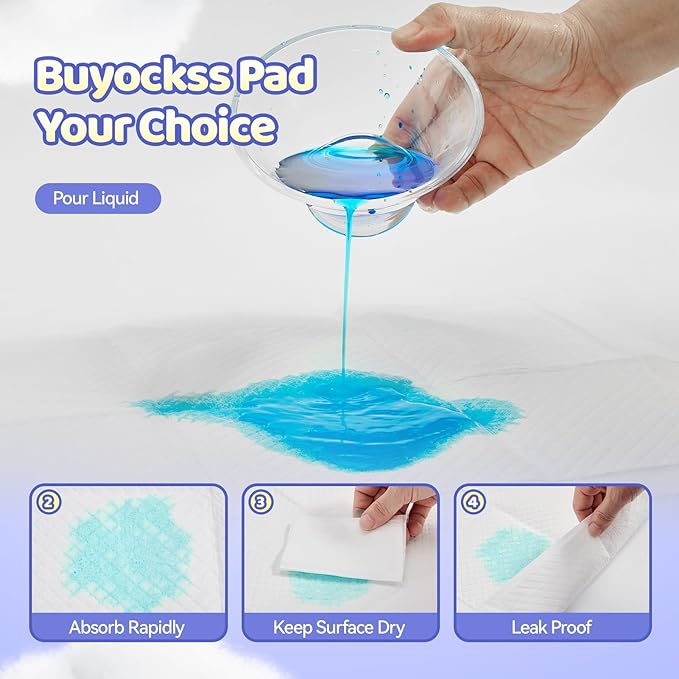 Disposable Changing Pad Liners 100 Count - 13x18 Inches Ultra Soft Super Absorbent Waterproof Baby Diaper Changing Pads White - Leak Proof Baby Changing Mat Liners for Home & Travel