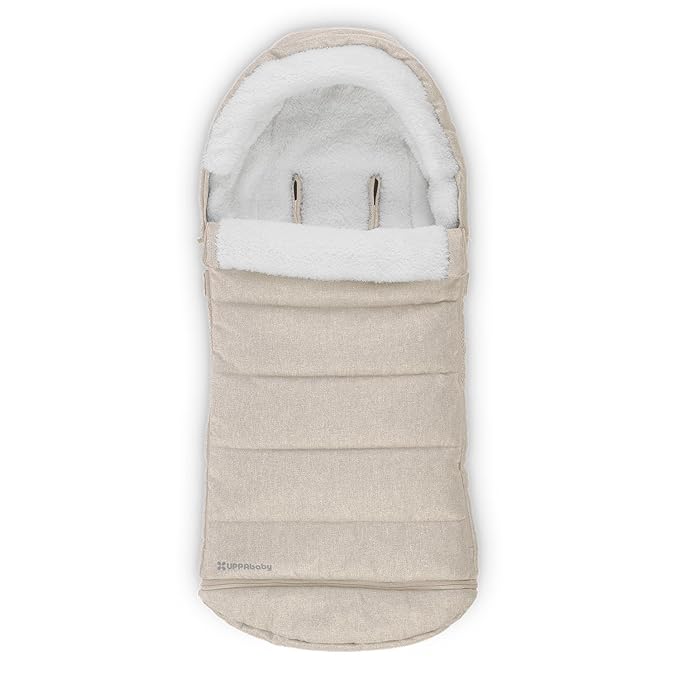 UPPAbaby CozyGanoosh Footmuff - Easily Attaches to UPPAbaby Strollers + RumbleSeat - Ultra-Plush, Weather-Proof - Winter Stroller Cover - Declan (Oat Mélange)