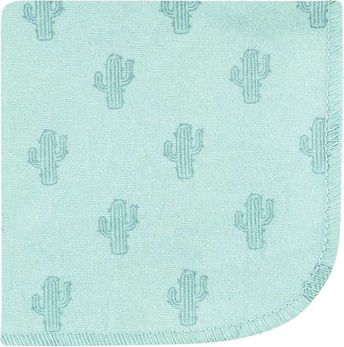 Hudson Baby Unisex Baby Flannel Cotton Washcloths, Desert Cactus 12 Pack, One Size
