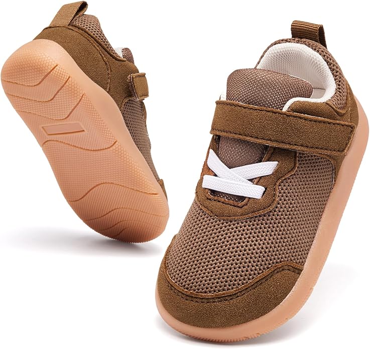 Wide Toe Box Toddler Shoes Baby First Walking Shoe Boys Girls Non-Slip Zero Drop Minimalist Tennis Sneakers