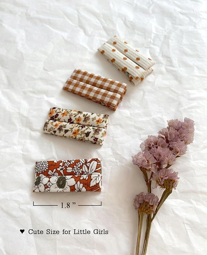Cherssy Floral Hair Clips for Girls, 28Pcs Fully Lined Alligator Clips for Fine Hair, Handmade Hair Accessories and Barrettes for Baby Toddler Kid School Girls