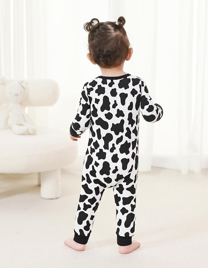Baby Zippered Rompers Newborn Pajamas Sleepers Long Sleeve Jumpsuits Infant Zipper Romper-Viscose from Bamboo