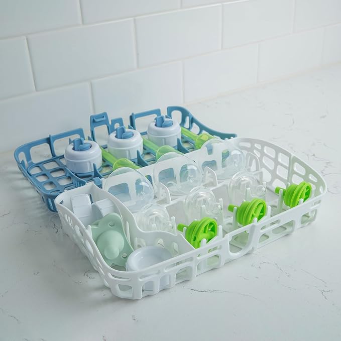 Dr. Brown's Dishwasher Basket for Small Baby Bottle Parts, Pacifiers, and Accessories, Clean, Store and Organize Newborn Essentials, BPA Free