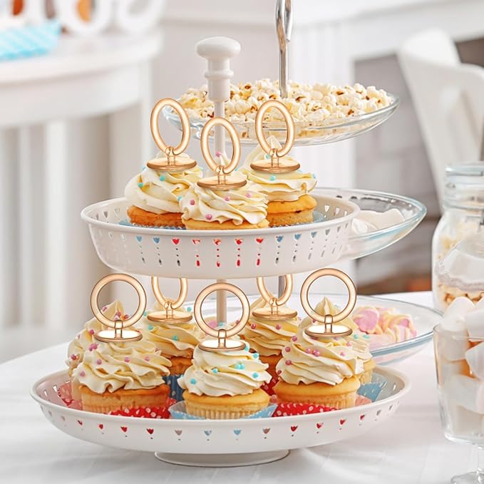 Geiserailie 36 Pcs Baby Shower Pacifiers Necklace Acrylic Pacifiers Necklace Charm Party Favors for Girls Boys Baby Shower Party Decorations Table Scatter(Brown White)