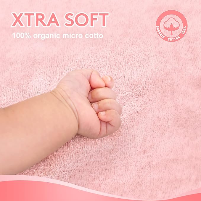 Baby Hooded Towel with Unique Animal Design Ultra Soft Thick Cotton Bath Towel for Newborn (Unicorn)