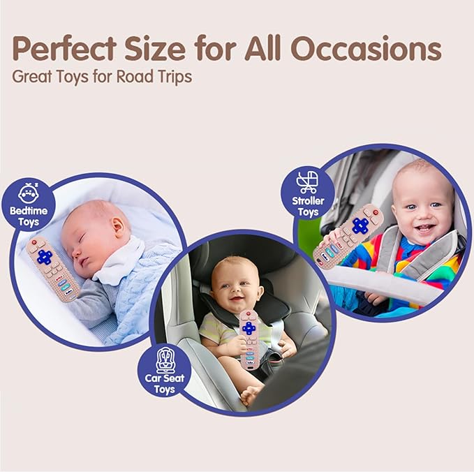 2Pack Teething Toys for Babies, Remote Control Shape Silicone Teether Toys,Baby Teethers for Toddlers Boys Girls (Black + Coral Color)