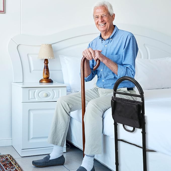 Vaunn ASTM Safety Approved Bed Rail: Adjustable Safety Assist Rail for Elderly, Adults, Seniors - Guard Rail for Single, Twin, Full and Queen Beds