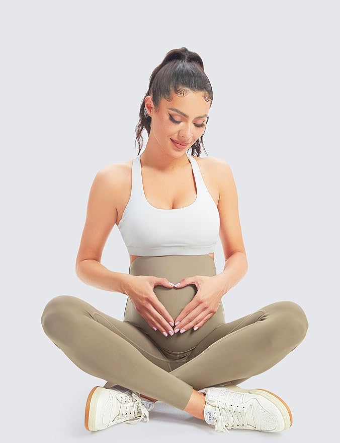 BONVIGOR Women's Maternity Leggings Over The Belly Bump Workout Full Length Leggings Running Active Yoga Pants