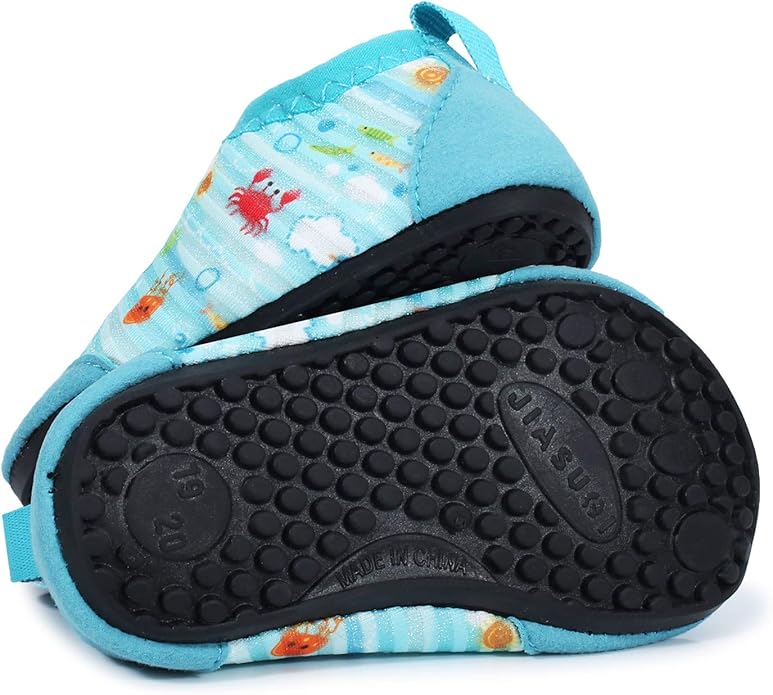 JIASUQI Baby Boys and Girls Barefoot Swim Water Skin Shoes Aqua Socks for Beach Swim Pool