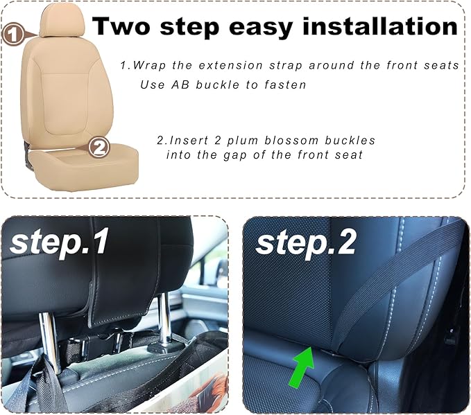 Car Seat Organizers,Multi-functional Back Seat Protectors, Storage Pouches, Child kicking prevention and Tray Holders Kick Mats Back (for Cars, Kids,and Rear Seats) (Black, 2 Pack with Food Tray)