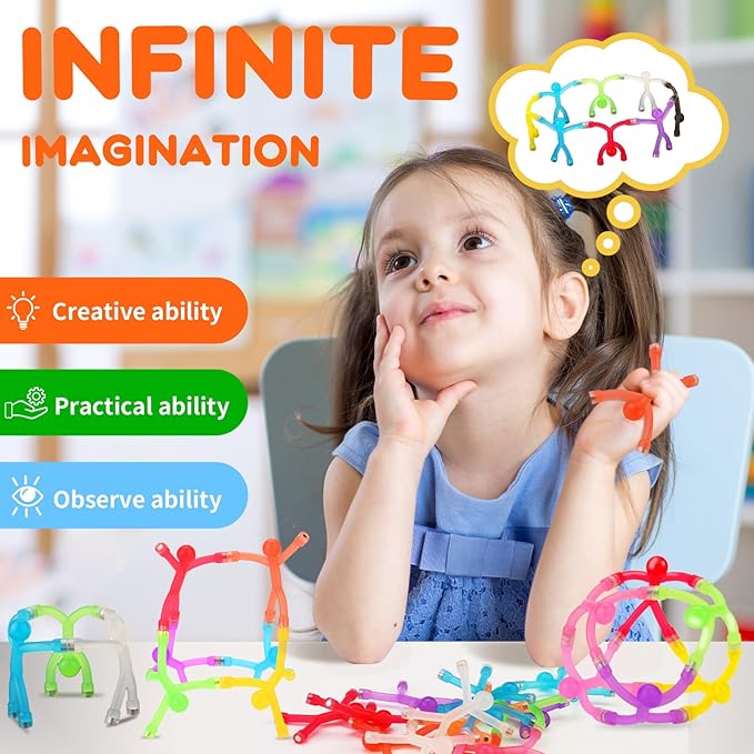 36Pcs Magnetic-People-Magnet-Men: Magnetic Travel Toys for Kids, Creative, Portable and Educational, Funny Magnets for Kids, Small Toys for Classroom Prizes, Easter Egg Stuffers, Office