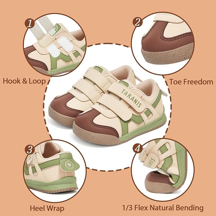 TARANIS Toddler Walking Shoes Wide Running Kids Sneakers Tennis Athletic Sport Shoes