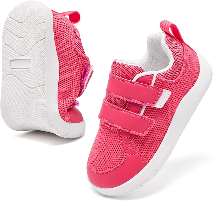 MORENDL Boys & Girls Walking Shoes 0-4 Years Baby Wide Toe Box Barefoot Shoes Toddler Sneakers