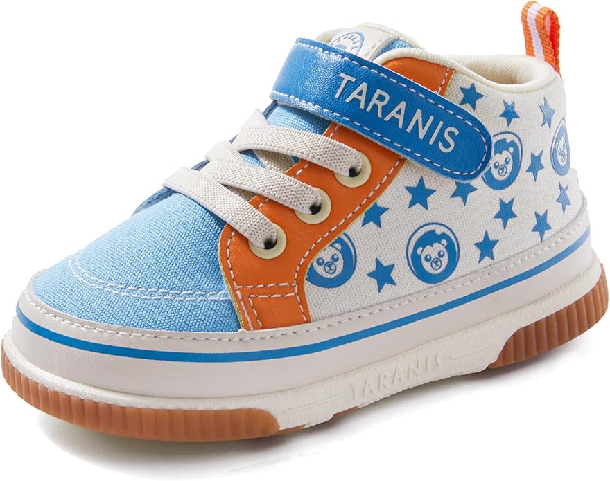 TARANIS Baby Squeaky Shoes Walking Sneakers with On/Off Squeaker Switch Non-Slip First Walkers Soft Rubber Toe Breathable Mesh