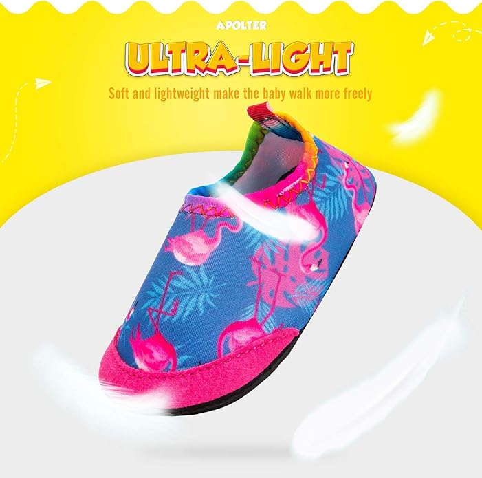 Baby Boys and Girls Swim Water Shoes Barefoot Aqua Socks Non-Slip for Beach Pool Toddler Kids