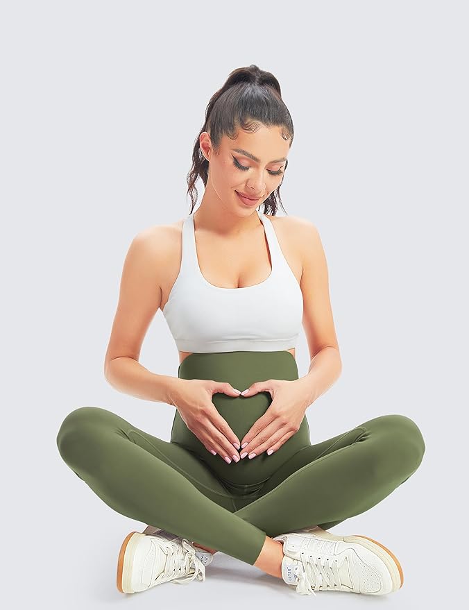 BONVIGOR Women's Maternity Leggings Over The Belly Bump Workout Full Length Leggings Running Active Yoga Pants