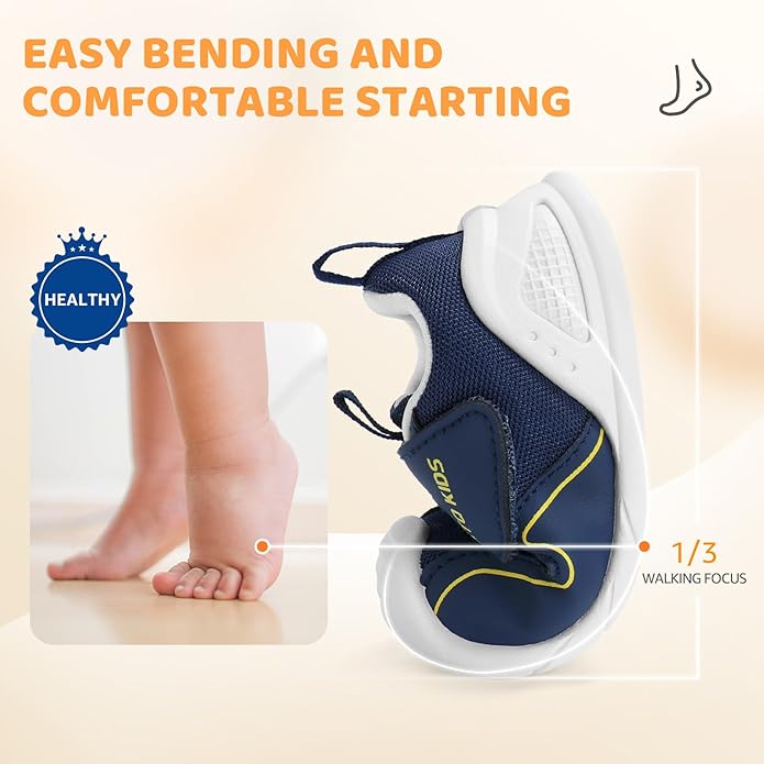 Baby Barefoot First Walking Shoes with Wide Toe Box Orthopedic Toddler Shoes for 6 12 18 24 Months