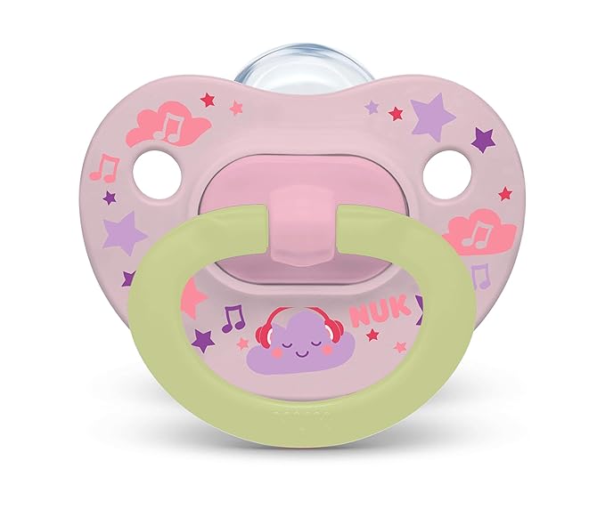 NUK Glow-in-the-Dark Orthodontic Pacifiers, 6-18 months, 3 Pack